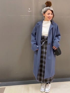 「ELENCARE DUE（エレンカーレデュエ）のアイテム（その他アウター）」を使った、MEGさん（レディース・160cm）の冬コーディネート