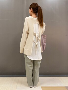 「うしろ姿」｜MEGさん（レディース・160cm）の冬コーディネート