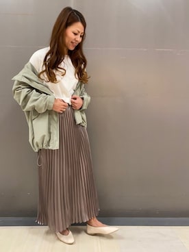 「RAY CASSIN FAVORI（レイカズンフェバリ）のアイテム」を使った、MEGさん（レディース・160cm）の冬コーディネート