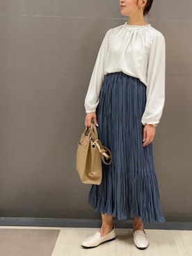 「Legato Largo（レガートラルゴ）のアイテム」を使った、MEGさん（レディース・160cm）の春コーディネート