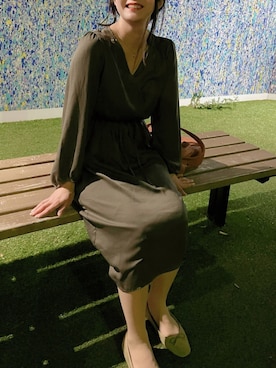 「アイテム（バレエシューズ、グリーン系）」を使った、tsubasa harada    さん（レディース・151cm）の春コーディネート