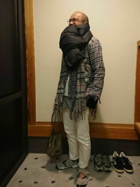 「OLD PARK（オールドパーク）のアイテム（トップス）」を使った、ケムマキさん（メンズ・176cm）の冬コーディネート