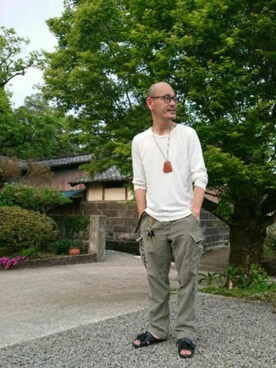 「SERENITY.STILLMOMENT（セレニティースティルモーメント）のアイテム」を使った、ケムマキさん（メンズ・176cm）の春コーディネート