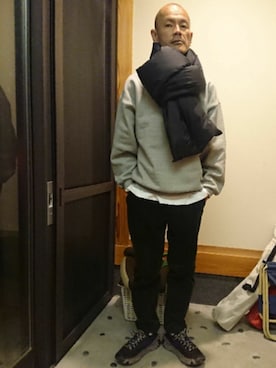 「アイテム（レッグウェア）」を使った、ケムマキさん（メンズ・176cm・40代）の冬コーディネート