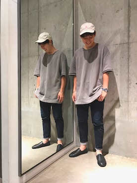 「BEAMS T（ビームスティー）のアイテム」を使った、ふゆきさん（メンズ・171cm）の夏コーディネート