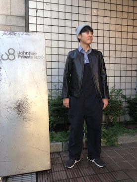 「Johnbull Private labo（ジョンブルプライベートラボ）のアイテム（MA-1）」を使った、ふゆきさん（メンズ・171cm）の秋コーディネート