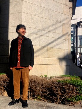 「SCYE BASICS（サイベーシックス）のアイテム」を使った、ふゆきさん（メンズ・171cm）の秋コーディネート