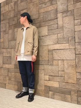 「Johnbull Private labo（ジョンブルプライベートラボ）のアイテム（ブルゾン）」を使った、ふゆきさん（メンズ・171cm）の春コーディネート