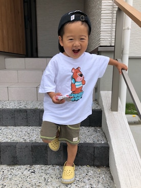 「STUDIO SEVEN（スタジオ セブン）のアイテム」を使った、トラ太郎ちゃんさん（キッズ・90cm）の夏コーディネート