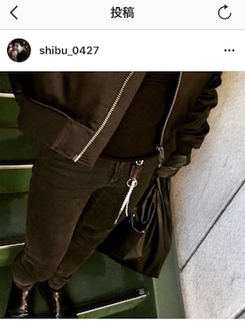 「JOHN LAWRENCE SULLIVAN（ジョンローレンスサリバン）のアイテム（MA-1）」を使った、sbyさん（メンズ・170cm）の春コーディネート
