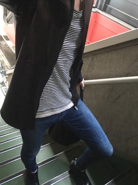 「soe（ソーイ）のアイテム（Tシャツ/カットソー）」を使った、sbyさん（メンズ・170cm）の春コーディネート