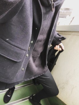 「ESSAY（エッセイ）のアイテム（パーカー）」を使った、sbyさん（メンズ・170cm）の冬コーディネート