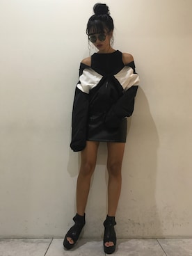 「ENVYM（アンビー）のアイテム（ナイロンジャケット）」を使った、____AMIさん（レディース・166cm）の秋コーディネート