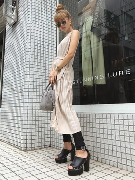 「ENVYM（アンビー）のアイテム（ワンピース/ドレス）」を使った、____AMIさん（レディース・165cm）の夏コーディネート