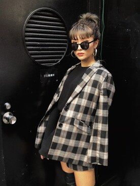 「ENVYM（アンビー）のアイテム（その他アウター）」を使った、____AMIさん（レディース・166cm）の秋コーディネート
