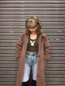 「ENVYM（アンビー）のアイテム（その他アウター）」を使った、____AMIさん（レディース・167cm）の冬コーディネート