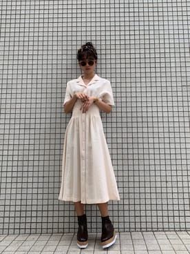 「ENVYM（アンビー）のアイテム（ワンピース/ドレス）」を使った、____AMIさん（レディース・167cm）の春コーディネート