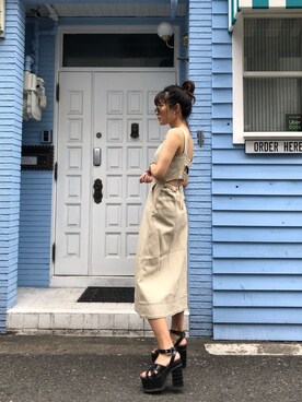 「ENVYM（アンビー）のアイテム（ワンピース/ドレス）」を使った、____AMIさん（レディース・167cm）の春コーディネート