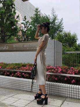 「ENVYM（アンビー）のアイテム（ワンピース/ドレス）」を使った、____AMIさん（レディース・167cm）の春コーディネート