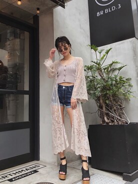 「ENVYM（アンビー）のアイテム（その他アウター）」を使った、____AMIさん（レディース・167cm）の夏コーディネート