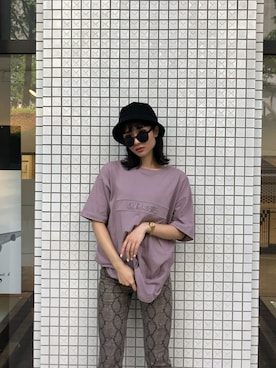 「ENVYM（アンビー）のアイテム（帽子）」を使った、____AMIさん（レディース・167cm）の夏コーディネート