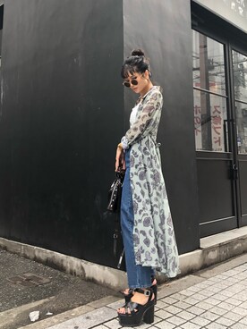 「ENVYM（アンビー）のアイテム（その他アウター）」を使った、____AMIさん（レディース・167cm）の夏コーディネート