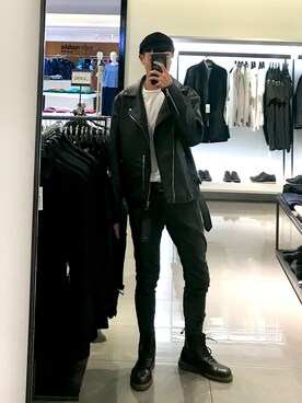 「Dr. Martens（ドクターマーチン）のDr.Martens ドクターマーチン 1460Z 8EYE BOOT 8ホールブーツ 11822006 BLACK（ブーツ）」を使った、Zackさん（メンズ・183cm）の夏コーディネート