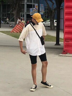 「EXCELSIOR（エクセルシオール）のアイテム」を使った、Zackさん（メンズ・183cm）の夏コーディネート