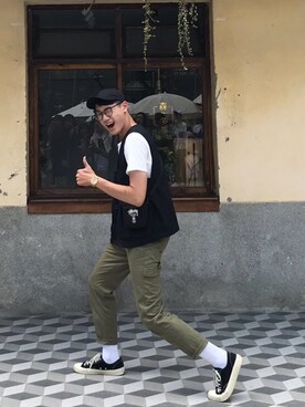 「EXCELSIOR（エクセルシオール）のアイテム」を使った、Zackさん（メンズ・183cm）の夏コーディネート