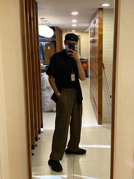 「Reebok（リーボック）のアイテム（スニーカー、ブラック系）」を使った、Zackさん（メンズ・183cm）の夏コーディネート