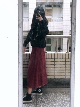 「POPCORN（ポップコーン）のアイテム」を使った、pさん（レディース・172cm）の冬コーディネート