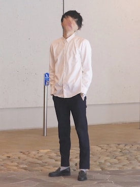「KLEMAN（クレマン）のアイテム（スリッポン）」を使った、Rさん（メンズ・180cm）の秋コーディネート