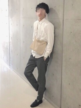 「KLEMAN（クレマン）のアイテム（スリッポン）」を使った、Rさん（メンズ・180cm）の秋コーディネート