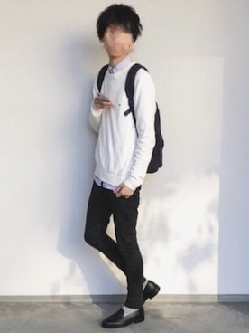 「KLEMAN（クレマン）のアイテム（スリッポン）」を使った、Rさん（メンズ・180cm）の秋コーディネート