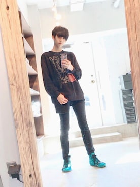 「SHAREEF（シャリーフ）のアイテム（スニーカー）」を使った、ht8mikoissさん（メンズ・175cm）の秋コーディネート
