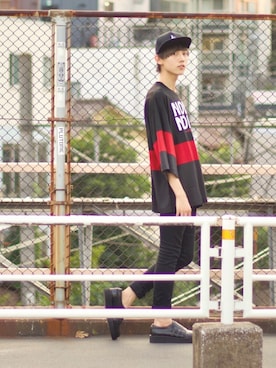「シャリーフ(SHAREEF)」｜「アイテム（キャップ）」を使った、ht8mikoissさん（メンズ・175cm）の夏コーディネート