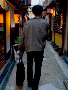 「stein（シュタイン）のアイテム（ブルゾン）」を使った、tockyさん（メンズ・169cm）の冬コーディネート