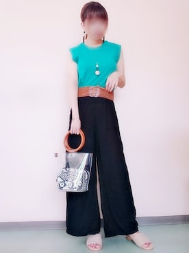 「アイテム（ラッピングキット、グリーン系）」を使った、c-h-u-r-a 。さん（レディース・153cm）の夏コーディネート