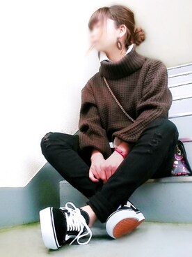 「ESTPENDA レザー」｜c-h-u-r-a 。さん（レディース・153cm）の冬コーディネート