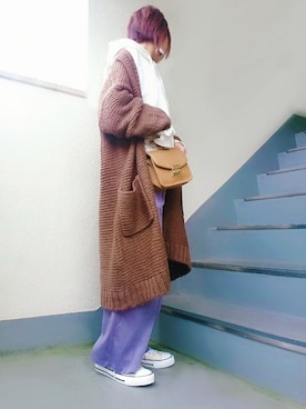 「アイテム（ピアス（両耳用））」を使った、c-h-u-r-a 。さん（レディース・151cm・40代）の冬コーディネート
