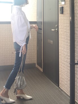 「Drawing Numbers（ドローイング ナンバーズ）のアイテム（バッグ）」を使った、hito.wearさん（レディース・164cm）の春コーディネート