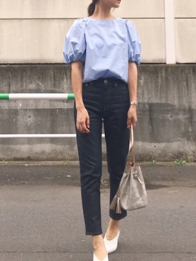 「Drawing Numbers（ドローイング ナンバーズ）のアイテム（バッグ）」を使った、hito.wearさん（レディース・164cm）の夏コーディネート