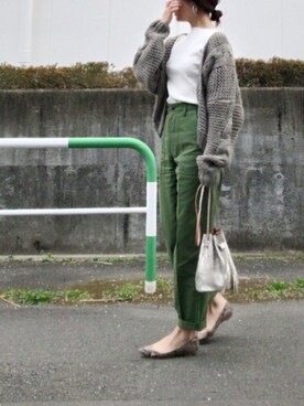 「Drawing Numbers（ドローイング ナンバーズ）のアイテム（バッグ）」を使った、hito.wearさん（レディース・164cm）の春コーディネート