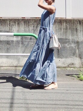 「Drawing Numbers（ドローイング ナンバーズ）のアイテム（バッグ）」を使った、hito.wearさん（レディース・164cm）の夏コーディネート