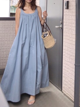 「GAP（ギャップ）のアイテム（ビーチサンダル）」を使った、hito.wearさん（レディース・164cm）の夏コーディネート