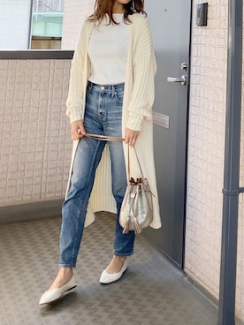 「Drawing Numbers（ドローイング ナンバーズ）のアイテム（バッグ）」を使った、hito.wearさん（レディース・164cm）の春コーディネート