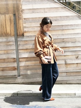 「NANO universe（ナノユニバース）のアイテム（ミリタリージャケット）」を使った、nano・universe lady's　STAFFさん（レディース・156cm）の秋コーディネート