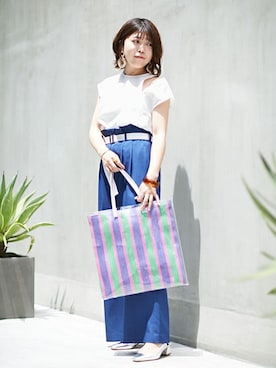 「Lilas Campbell（リラキャンベル）のアイテム」を使った、nano・universe lady's　STAFFさん（レディース・156cm）の春コーディネート