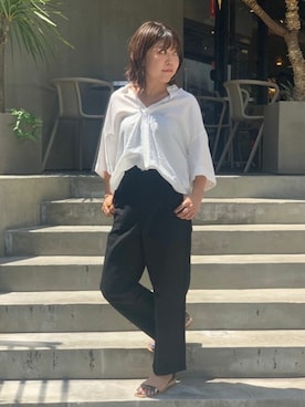 nano・universe lady's　STAFFさん（レディース・156cm）の夏コーディネート