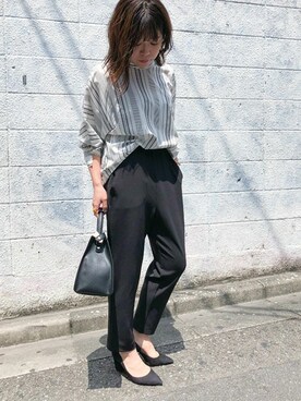 「NANO universe（ナノユニバース）のアイテム（パンプス）」を使った、nano・universe lady's　STAFFさん（レディース・156cm）の夏コーディネート